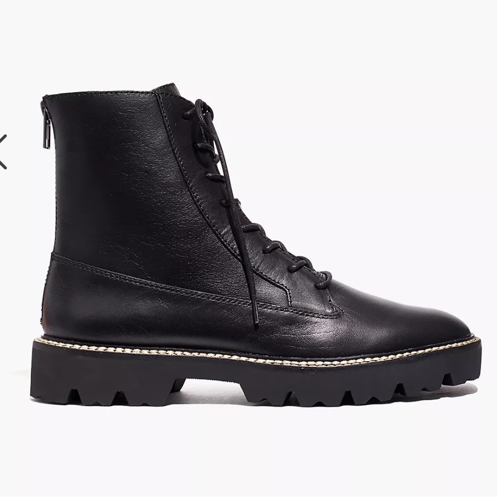 Madewell city walk lug sole lace up boot